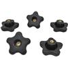 Big Horn 19707B-5PK 5 Star Thru Knob 1/4 x 20 (5/PK)