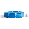 Intex 28202NP - Piscina Fuori Terra Metal Frame Rotonda, Pompa Filtro 1250 L/h, 4485 L, Acciaio e PVC, Blu, 305x76 cm