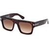 Tom Ford Occhiali da Sole FAUSTO FT 0711 DARK HAVANA/LIGHT BROWN SHADED 53/20/145 unisex