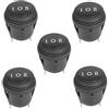 Yosoo Health Gear Interruttore a Levetta Rotondo ON/OFF/ON 3 Pin, 5 Pezzi | Controllo a 3 posizioni con copertura antipioggia, 10A 125V 6A 250V, Meccanismo di azionamento per Auto Moto Barca,