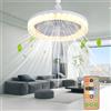 Shengruili Lampadario con Ventilatore da Soffitto, Luce con ventilatore da soffitto, Ventola Soffitto con Luce, Ventilatore da con illuminazione luce