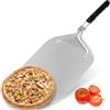Gotoll Pala per Pizza Corta 12 Pollici con maniglia pieghevole comodo piatto per pizza in alluminio utilizzato per le griglie del forno della pizza in pietra