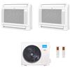 MIDEA CONDIZIONATORE MIDEA DUAL SPLIT CONSOLE A PAVIMENTO 12000+12000 BTU INVERTER M2OE-18HFN8-Q A++