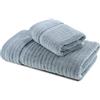 Caleffi Stripe Asciugamano con Ospite, Cotone, Avio, Standard, 73857