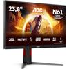 AOC Gaming Monitor 24G4HA 23.8 pollici, 1920x1080, FHD, 200Hz, Fast IPS Panel, 0.5ms MPRT, Speakers, Height Adjustment, (HDMI2x 2.0 DP 1x 1.4) Adaptive Sync, HDR10, G-Sync Compatible, Nero