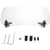 Yosoo Health Gear Spoiler Parabrezza Moto Universale, Estensione Parabrezza Regolabile 28cm con Clip, Deflettore Aria Trasparente per Motorcycle Front Windshield