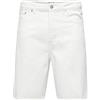 Only & Sons ONSFADE Loose White 1662 Pim DNM Shorts, Bianco, XL