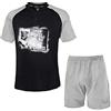 JUVENTUS Pigiama Corto Maglia Manica Corta + Pantaloncini Ufficiale Uomo Adulto (Grigio, XXL)