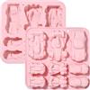 Stiesy 2 stampi in silicone a 9 cavità per auto, riutilizzabili, in silicone 3D, a forma di auto, stampo per cioccolato, per fai da te, caramelle, budini, sapone, artigianato creativo