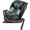Casualplay Seggiolino auto Revol I size girevole con isofix e gamba di appoggio, gruppo 0 1 2 3 da 0 a 12 anni o da 40 a 150 cm altezza e dispositivo di protezione laterale ASP, grigio