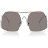 Miu Miu Occhiali da Sole MUA55S 1BC80Q Argento/Grigio Scuro Donna