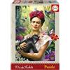 Educa - Puzzle 1000 pezzi Frida Kahlo - Giardino della Vita | Puzzle arte | Misura 48x68 cm | Include colla Fix | Per adulti 14+ (20176)