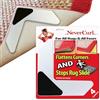 StepNGrip NeverCurl - Pinze antiscivolo per tappeti, per pavimenti in laminato, legno o piastrelle, con tecnologia di presa forte, impedisce al tappeto di arricciarsi e scivolare, confezione da 4