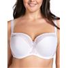 Vivisence Reggiseno Semi-Imbottito Elegante Pizzo Floreale Ferretti Modellanti Spalline Regolabili Senza Ferretti Laterali Perfetto per Comfort E Sostegno, Nero,5F