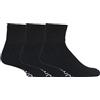 IOMI - 3 paia uomo e donna calzini cotone corti senza elastico per diabetici in nero e bianchi (43-45 eur, Black (Short))