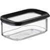 Mepal - Contenitore per Alimenti Modula - Contenitore Trasparente con Coperchio - Organizzatori da Cucina e Contenitore in Plastica - Impilabile ed Ermetico - 425 ml - Black
