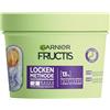 Garnier Maschera idratante per capelli per tutti i tipi di ricci,ripara e rivitalizzata,con acido ialuronico e acido grasso di karité, vegano, senza siliconi, metodo di riccioli fruttati, 1 x 370 ml
