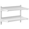 Royal Catering Mensola in Acciaio Inox 2 Ripiani RCWR-800.4 (40 x 80 cm, 40 kg, Acciaio Inox)