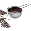 Avilia Casseruola Bagnomaria in Acciaio Inox con Manico da 14 cm - Perfetta per Salse, Cioccolato e Piatti Delicati, Capacità 0,5 Litri - Compatibile con Induzione