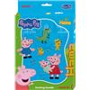 Hama Beads 7976 Peppa Wutz & Sister, Confezione Regalo Piccola con 2000 Midi Beads, Lavagna Trasparente, sagoma del Motivo, Carta da Stiro e Istruzioni, Divertimento per Grandi e piccini