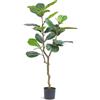 VEVOR Pianta Artificiale, 121 cm Albero di Fico Foglie di Violino Finta Realistica Materiale PE di Qualità Protezione Antiribaltamento Vaso Φ150x125 mm Decorazione per Casa Ufficio Interni ed Esterni