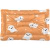 Sevdomey Cuccia per cani e gatti con fantasma arancione, lavabile, morbido e confortevole, con fondo antiscivolo, per cani di taglia piccola, media e grande, 45 x 60 cm