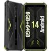 Ulefone Armor X12 Pro Rugged Smartphone, Android 14 Octa-Core Cellulari 8GB+64GB