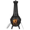 VEVOR Chiminea ad Alta Tolleranza 559 mm Braciere a Legna per Esterni, Camino Sferico in Alluminio per Barbecue e Riscaldamento, con Griglia a Maglie, Coperchio Antiruggine per Camino, per Cortile