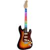 EKO GUITARS - S-300 SUNBURST VISUAL NOTE, Chitarra Elettrica Visual Note, Corpo Pioppo,Manico Acero,Tastiera Resina, Lamina Visual Note che si interfaccia con l'APP dedicata, Colore Sunburst