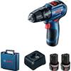 Bosch Professional BOSCH GSB 12V-30 Trapani battenti - Avvitatori a batteria (2x2,0 Ah, valigia; Brushless)