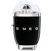 Smeg, Spremiagrumi Elettrico CJF01BLEU, Spremitura a Pressione Manuale, Beccuccio Antigoccia e Cono Universale, Base Antiscivolo, Avvolgicavo Integrato, 70W, Nero