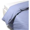 Caleffi 1003584 Percalle Sacco Completo Copripiumino per Matrimoniale Letto, Azzurro