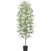 Alyvisun 180cm Olivo Pianta Artificiale, Piante Finte da Interno con Foglie D'olivo Realistiche e Base Inferiore Ispessita con Peso in Cemento, Pianta Artificiale Olivo for Living Room Bedroom Office