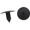 A ABSOPRO Plastica Rivetti 10 x 10mm Dia Foro Plastica Nero (Set di 40)