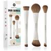 EIGSHOW Set di Pennelli per Trucco, Set Pennelli Make Up da 3 Pezzi, Set Pennelli Trucco con Due Estremità, Viso in Fibra Sintetica Morbida, Adatti per Polveri Liquide e Cremose, Beige