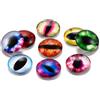 Ieron 20 Pezzi Occhi di Vetro 20mm Occhi di Drago Rotondi, Occhi Cabochon, Occhi di Vetro Grandi per Bambole, Occhi di Vetro per Animali per Artigianato per Gatto, Gufo, Peluche, Giocattolo da Cucire