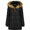 Canadian Peak Beauty Lady - Parka Longue Epaisse Chaude Femme Automne Hiver - Manteau Fin Capuche Fausse Fourure - Blouson Coupe Vent - Doudoune Elegante Femmes (Noir M)