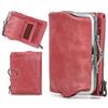 Contacts Portafoglio RFID da donna con chiusura a bacio, portamonete compatto da donna in vera pelle con tasca con cerniera vintage, porta carte di credito, piccola pochette con finestra per documento