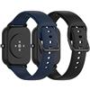 Ruentech Cinturino di ricambio compatibile con Amazfit GTS/Amazfit GTS 2/Amazfit Bip/Amazfit GTR 42 mm/Samsung Galaxy Watch 3 41 mm, accessorio in silicone (large, nero + blu scuro)