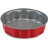 Guardini, Tortiera fiorella Ø 26 cm, Acciaio con rivestimento antiaderente, Rosso e Grigio, Made in Italy, Linea Rossana