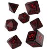 Q WORKSHOP Q-workshop Set Dadi Runici Nero, Rosso