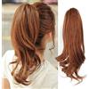 RemeeHi - Extension per coda di cavallo ondulata con clip per capelli umani, lunghezza 30,5 cm, lunghezza 65 g, 99j# rosso vino