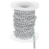 QUARKZMAN 5m Catena a Maglie in Alluminio, Catena a Maglie Cavo Ovale Placcata a Rulli per Creazione di Artigianato Fai da Te, 5x4x1mm, Argento
