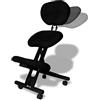 cinius Sedia ergonomica con schienale, Nera