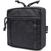 TSPRO Borsello Tattico MOLLE Organizzatore EDC Compatto per Escursioni Camping e Avventure all'Aperto (Nero)