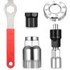 YiLUXmyyxgs 5 PzEstrattore Pedivella Bici Universale, Kit Attrezzi Bici, 16mm Chiave Movimento Centrale, Estrattore Movimento Centrale Bicicletta, Estrattore per Pedivella per Bicicletta MTB