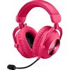 Logitech G PRO X 2 LIGHTSPEED Cuffie gaming wireless, Microfono a braccio rimovibile,Driver Grafene 50mm,DTS:Headphone X 2.0-Surround 7.1, Bluetooth/USB/3,5mm Aux, PC,PS5,PS4, Nintendo Switch,Magenta