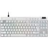 Logitech G PRO X TKL RAPID, tastiera gaming senza tastierino numerico con interruttori analogici magnetici, modalità di attivazione rapida, azionamento e RGB personalizzabile, US INT'L QWERTY - Bianco