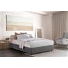Talamo Italia Letto Matrimoniale Dana, Letto Contenitore con Rivestimento in Tessuto, 100% Made in Italy, Apertura Frontale, con Materasso Cm 160x190 Incluso, Grigio