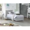 Talamo Italia Letto Singolo Clarissa, Letto Contenitore con Rivestimento in Tessuto, 100% Made in Italy, Apertura Frontale, Adatto per Materasso Cm 80x190, Bianco